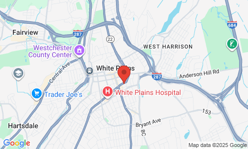 Google map image of our location in 203 E Post Rd  White Plains, NY