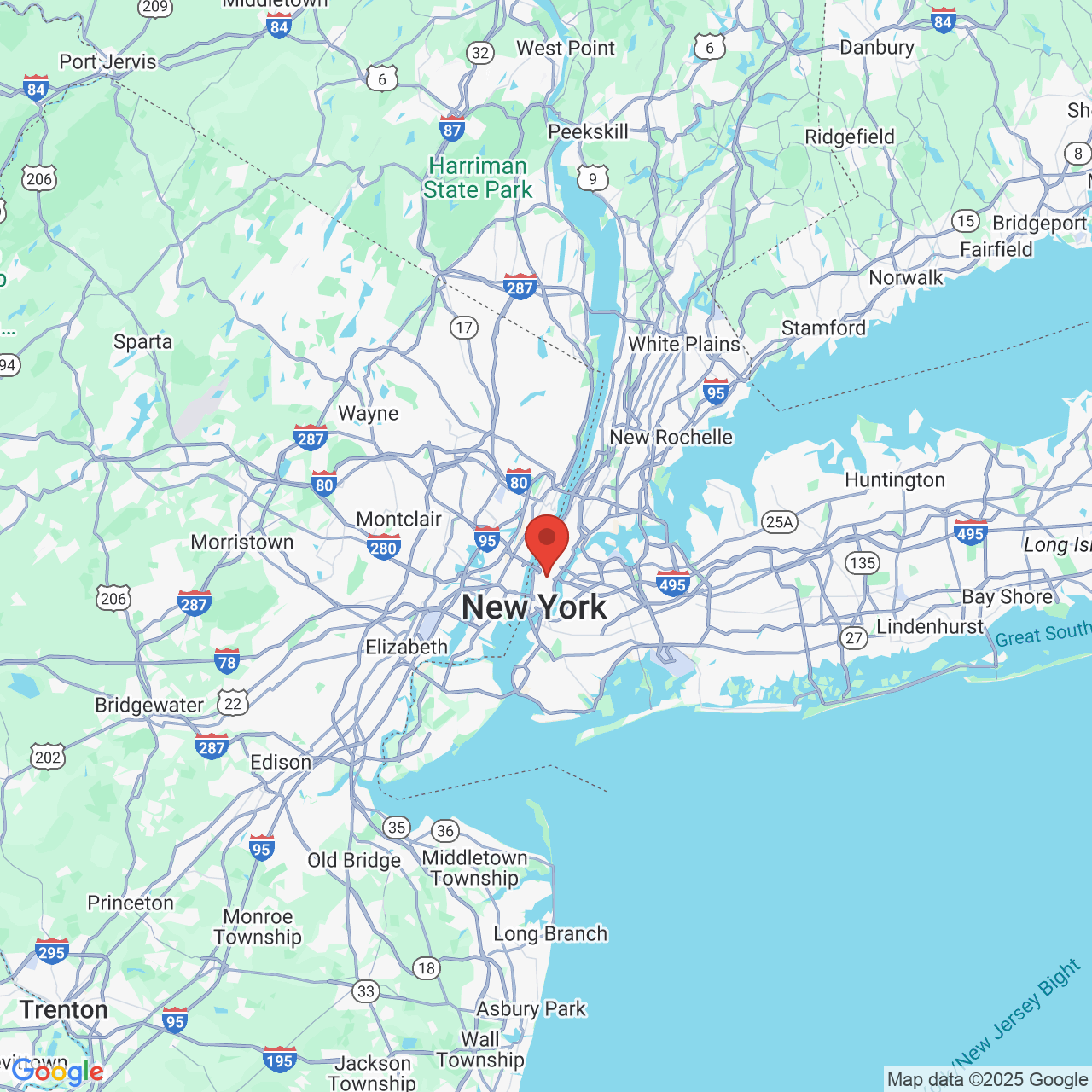 Google map image of our location in 18 W 33rd St New York, NY